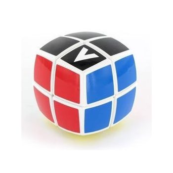 2x2 versenykocka, fehér, lekerekített, festett V-CUBE