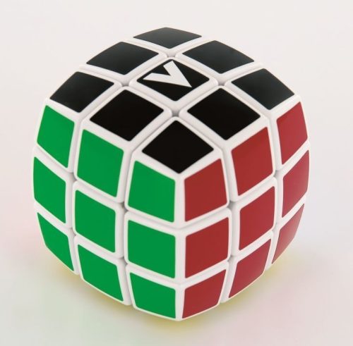 3x3 versenykocka, fehér, lekerekített, festett V-CUBE