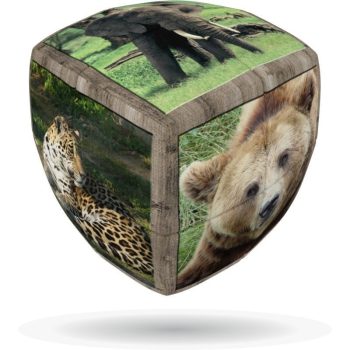 2x2 versenykocka, lekerekített, Vadállatok V-CUBE