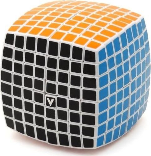 8x8 versenykocka, fehér, lekerekített V-CUBE