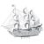 Iconx - Black Pearl - Metal Earth - 3D fém puzzle