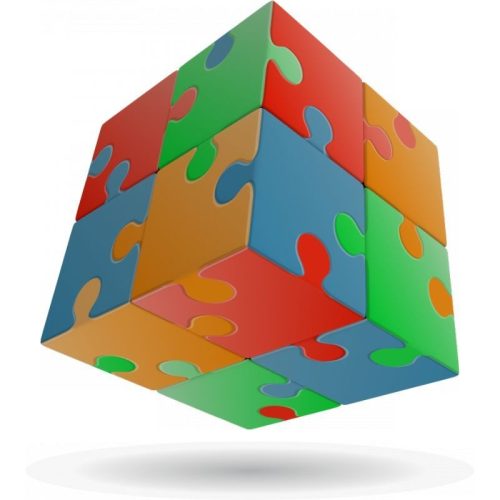 2x2 versenykocka, egyenes, Puzzle V-CUBE