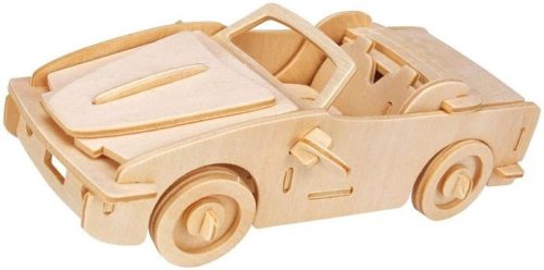Gepetto's Workshop - Nyitott tetejű autó - 3D fa puzzle