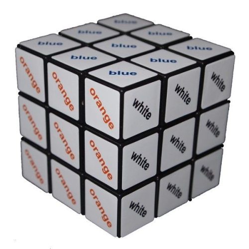 3x3 szövegkocka, színes - Rubik