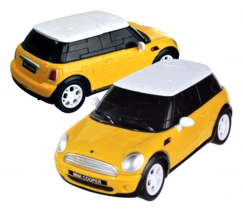 Mini Cooper - sárga - 3D Puzzle