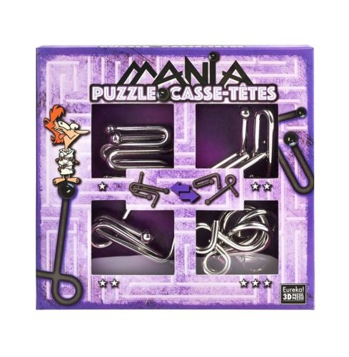 Puzzle Mania - Purple - fém ördöglakat